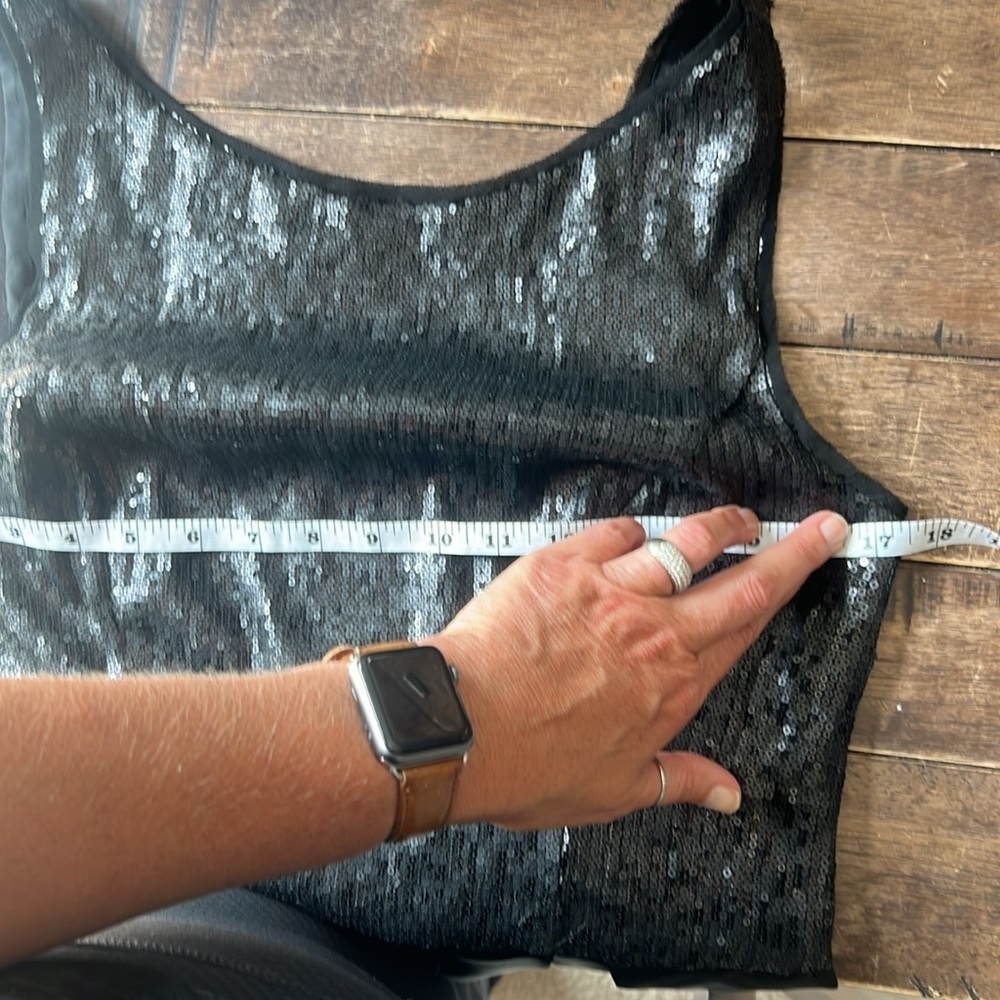 The Limited size 8 Black Sequin and Satin Mini Dress with Low Scoop Zipper Back - Picture 14 of 14